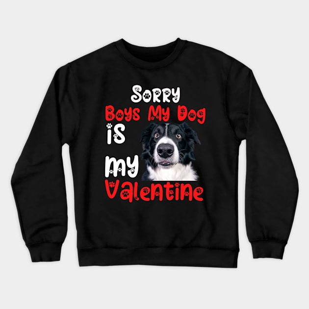 sorry Boys My Dog Is My Valentine Crewneck Sweatshirt by Fashion planet